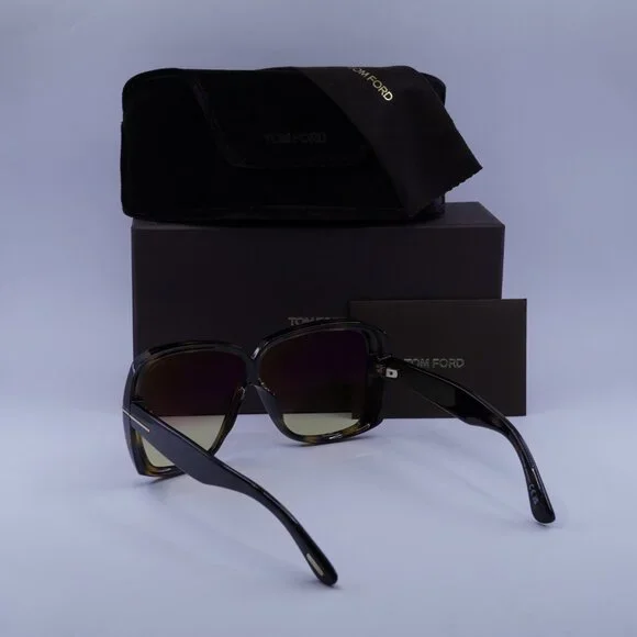 Tom Ford Marilyn FT1037 52Z Square Sunglasses – Havana/Violet display picture 1